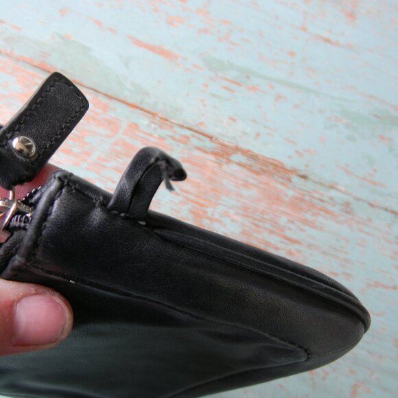 Vtg Y2K Coach Ashley Black Signature LEATHER  Wristlet - Picture 5 of 8